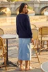 Roman Navy V-Neck Stretch Jumper - 16 Image 3