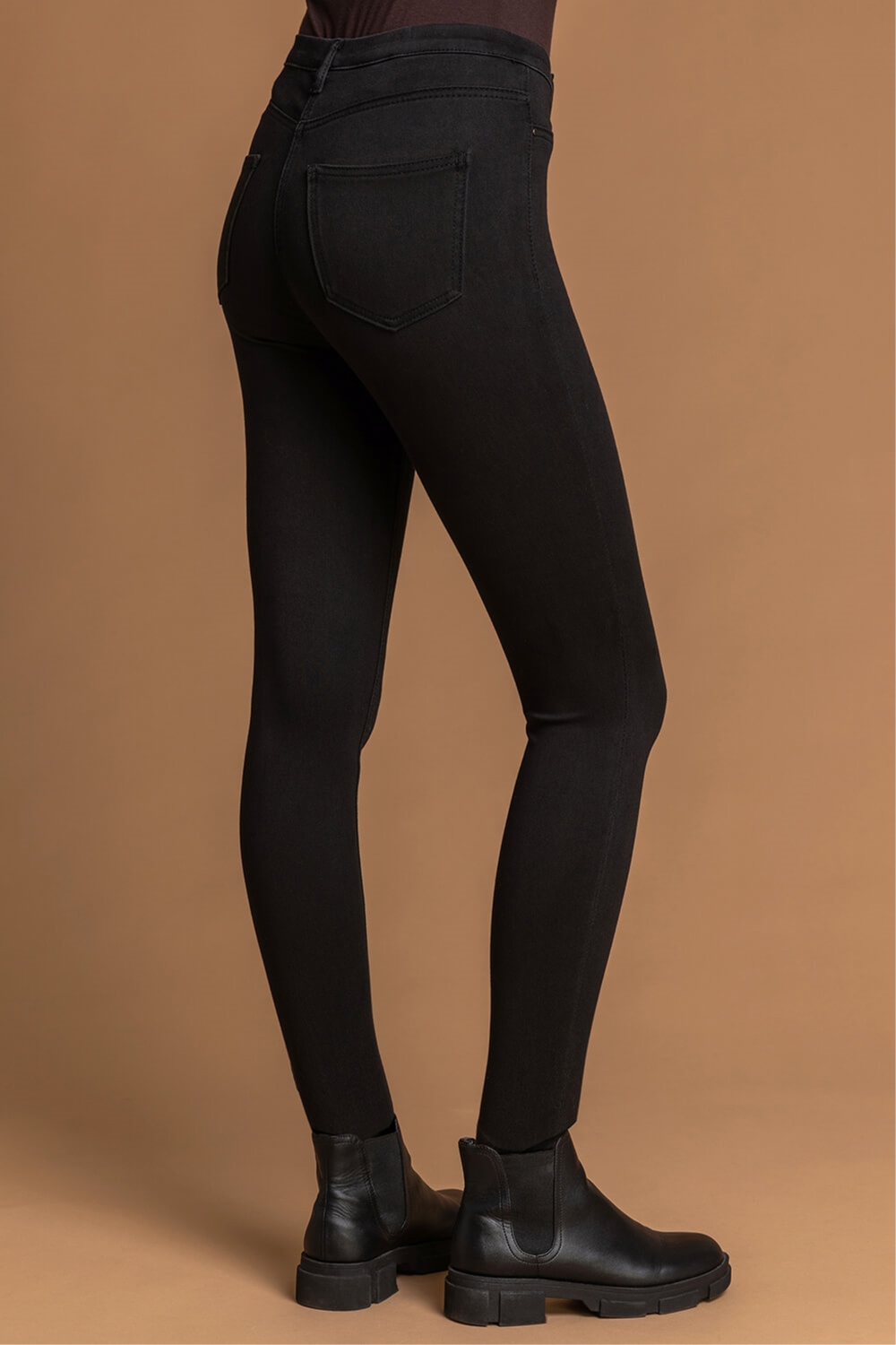 Roman Black Stretch Jersey Denim Jegging - 12 Image 3