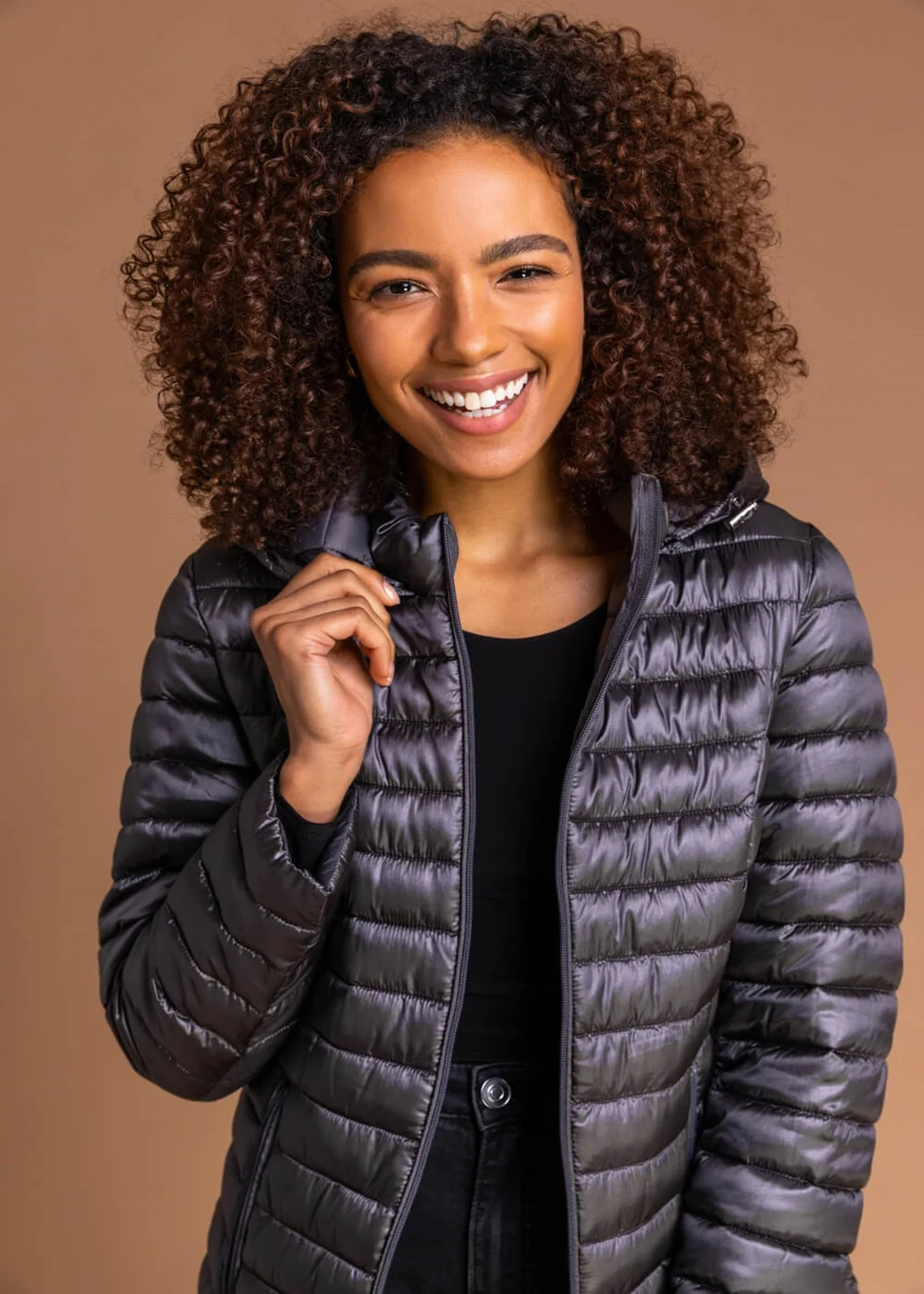 Roman Ash Longline Zip-Through Padded Coat - 18 Image 4