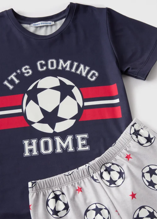 Kids Navy Football Pyjama Set (18mths-13yrs) - Age 18 - 23 Months Image 2