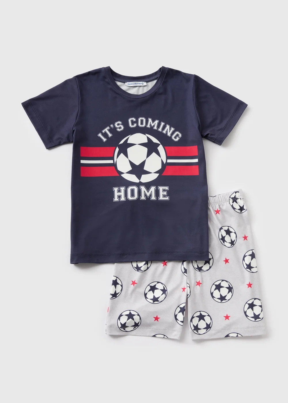 Kids Navy Football Pyjama Set (18mths-13yrs) - Age 18 - 23 Months Image 1