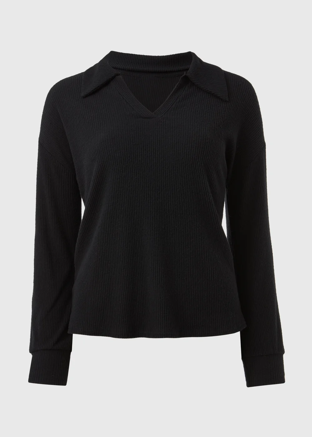 Black Collared Pullover Top - 8 Image 5