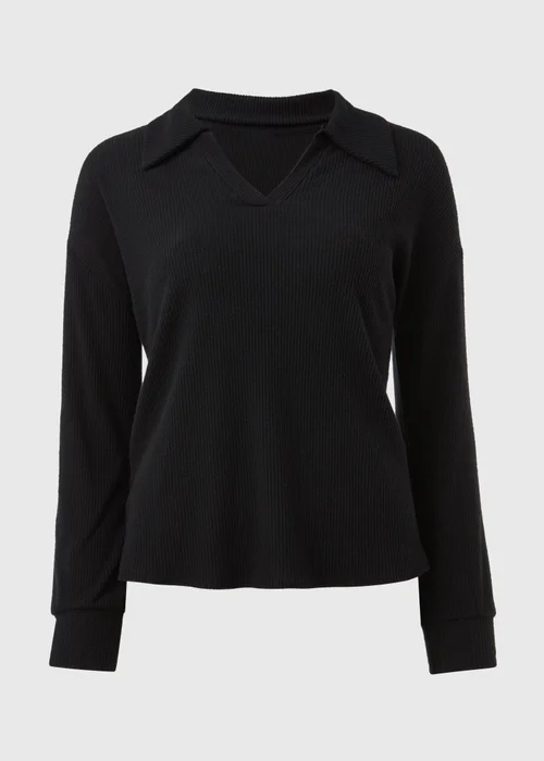 Black Collared Pullover Top - 8 Image 5