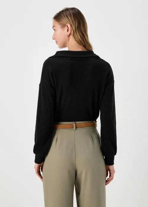Black Collared Pullover Top - 8 Image 2