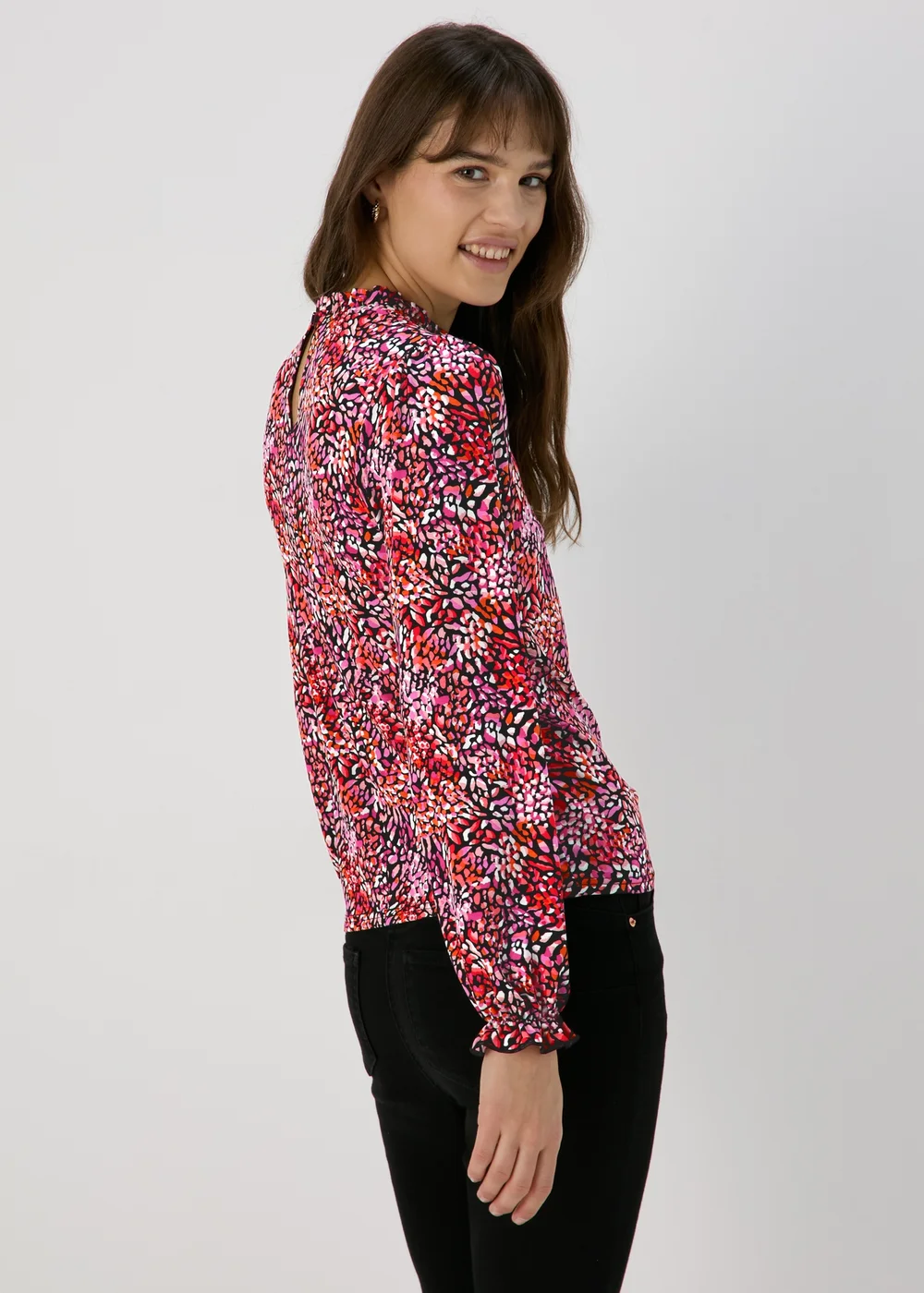 Red Piecrust Collar Top - 8 Image 2