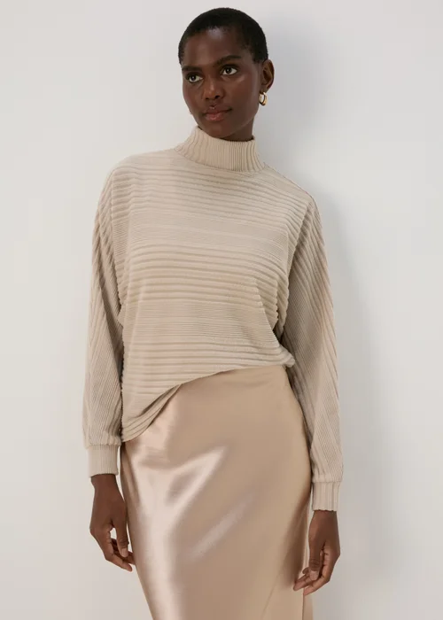 Mocha Soft Dolman Sleeve Ribbed Top - 8 Image 1