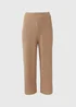 Papaya Petite Beige Neutral Textured Crop Trousers - Size 6 Image 5