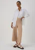Papaya Petite Beige Neutral Textured Crop Trousers - Size 6 Image 4
