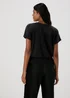 Black Batwing Ribbed Top - Size 8 Image 2