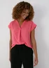 Pink Textured Pullover Top - Size 8 Image 1