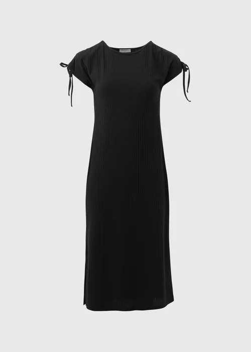 Black Ruched Shoulder Dress - 8 Image 5