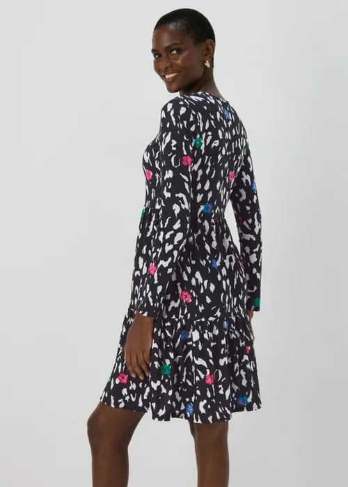 Multicolour Print Tiered Smock Dress - 8 Image 2