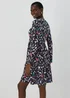 Multicolour Print Tiered Smock Dress - 8 Image 2