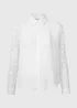 Ivory Lace Sleeve Shirt - Size 8 Image 5