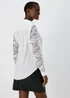 Ivory Lace Sleeve Shirt - Size 8 Image 2