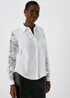 Ivory Lace Sleeve Shirt - Size 8 Image 3