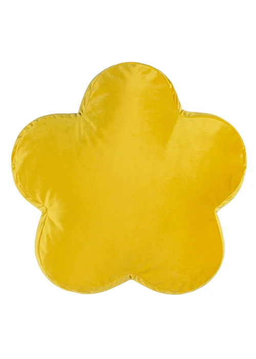 Heya Home Flower Velvet Ready Filled Cushion (One Size) - One Size Image 1