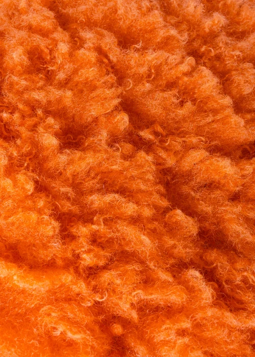 Heya Home Fluff Ball Faux Fur Filled Cushion (45cm x 45cm x 8cm) Orange Fever - One Size Image 5