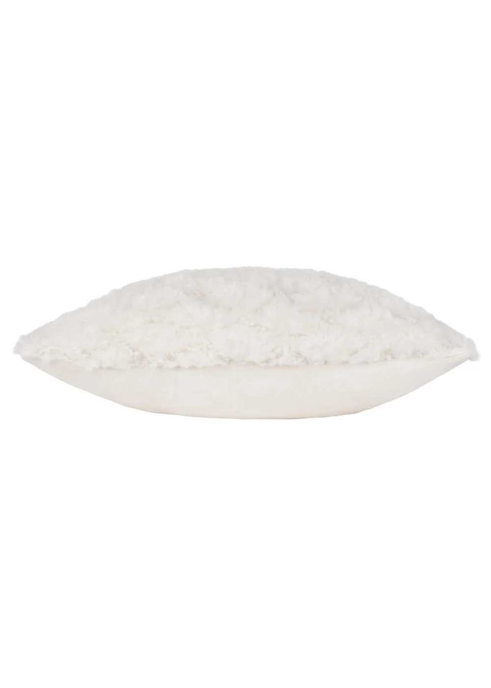 Heya Home Fluff Ball Faux Fur Filled Cushion (45cm x 45cm x 8cm) Dreamy Cream - One Size Image 4