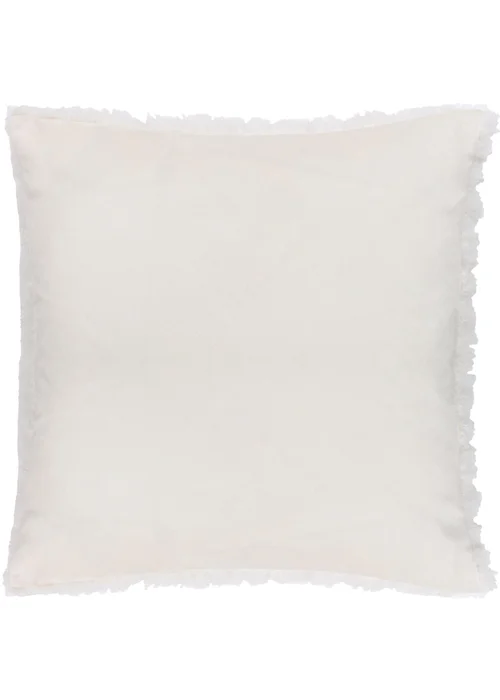 Heya Home Fluff Ball Faux Fur Filled Cushion (45cm x 45cm x 8cm) Dreamy Cream - One Size Image 3