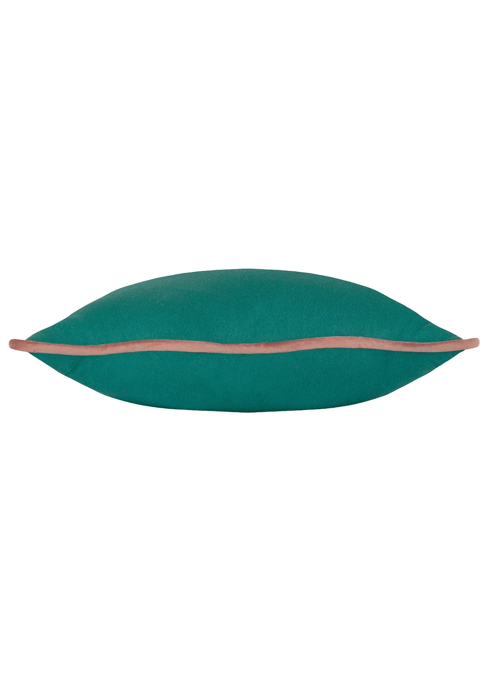 Heya Home Wiggle Velvet Piped Ready Filled Cushion (45cm x 45cm x 8cm) Green/Pink - One Size Image 2
