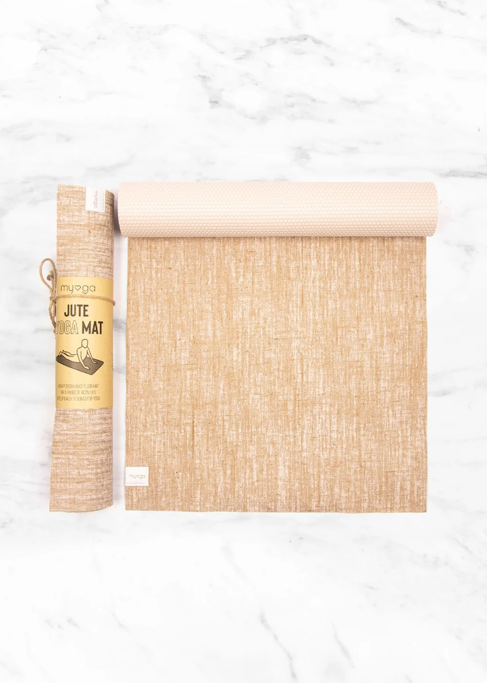 Myga White Jute Yoga Mat - One Size Image 1