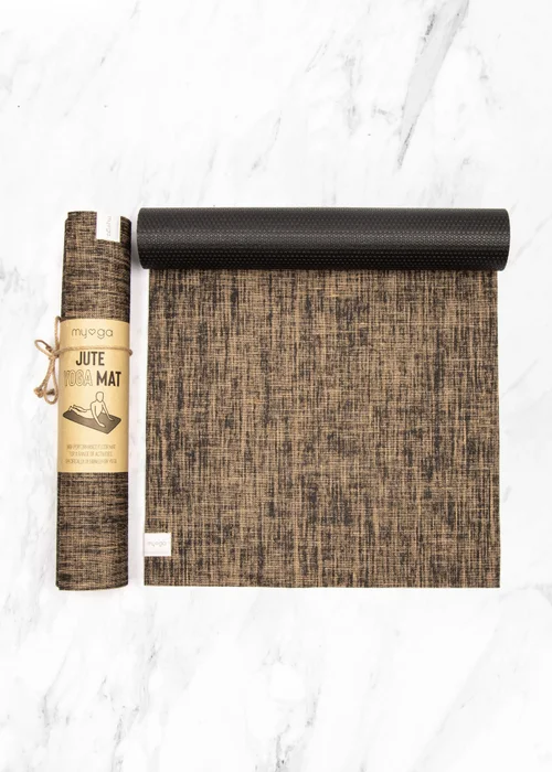 Myga Black Jute Yoga Mat - One Size Image 1