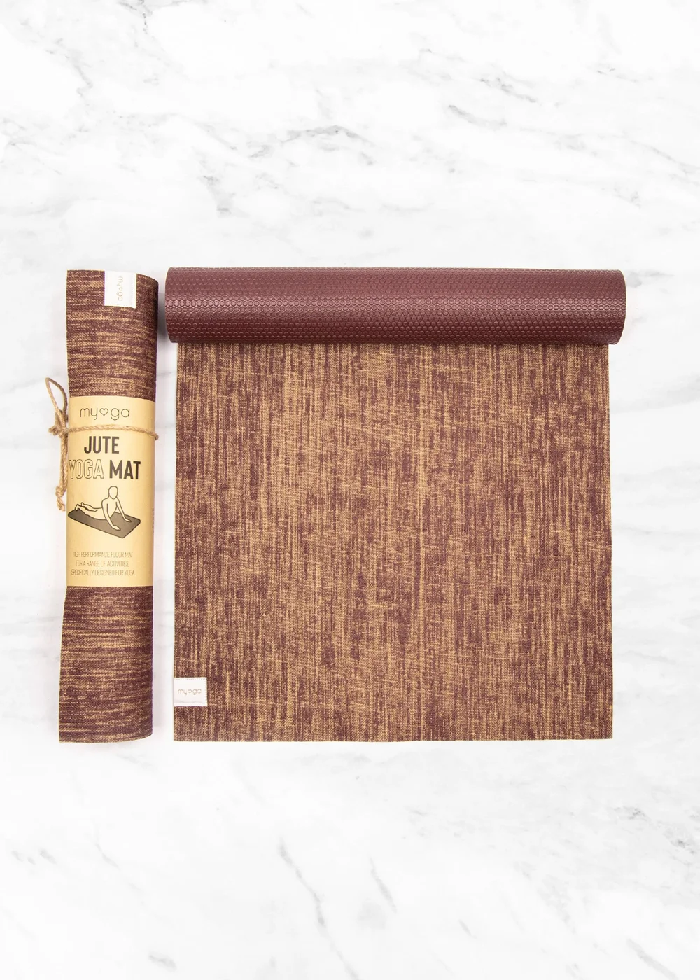 Myga Plum Jute Yoga Mat - One Size Image 1