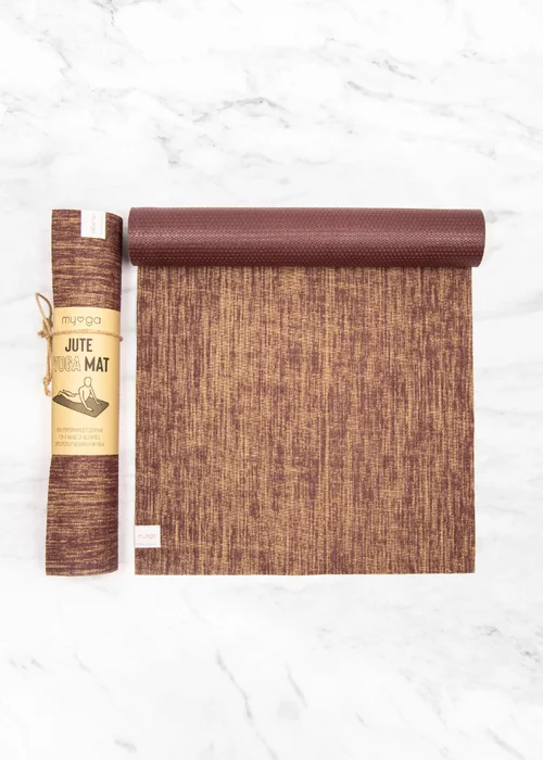 Myga Plum Jute Yoga Mat - One Size Image 1