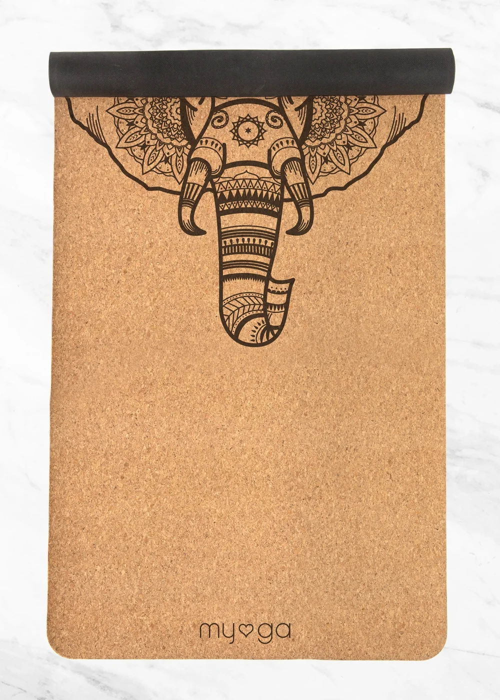 Myga Extra Large Cork Elephant Yoga Mat - One Size Image 1