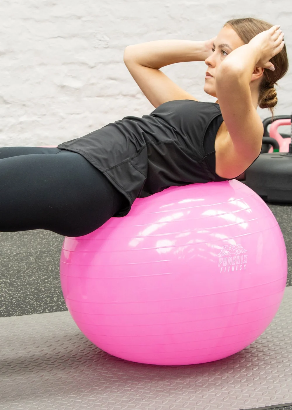 Phoenix Fitness Pink Fit Ball with Pump - One Size Image 3