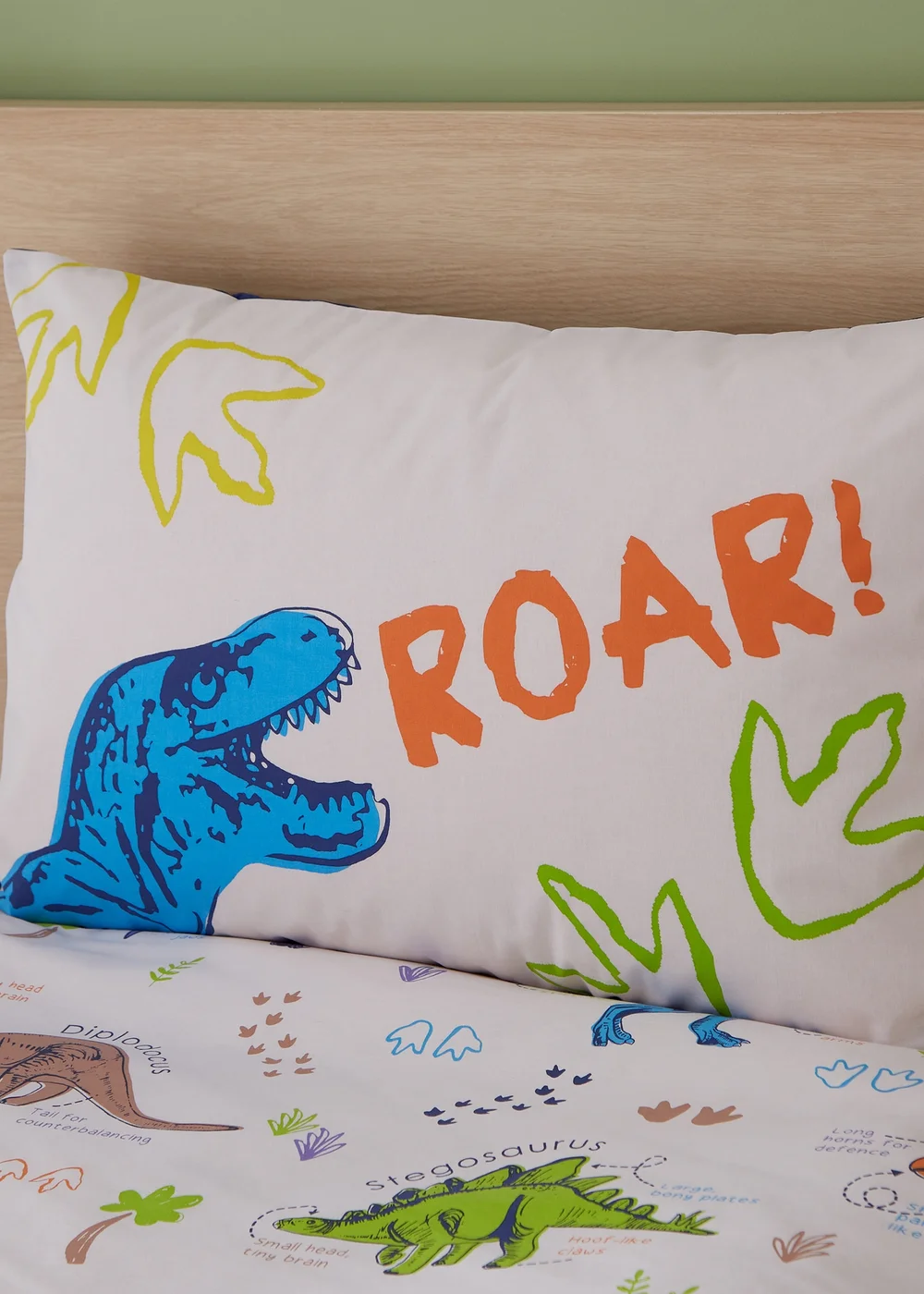 Catherine Lansfield Prehistoric Dinosaurs Reversible Duvet Cover Set - Junior Image 3
