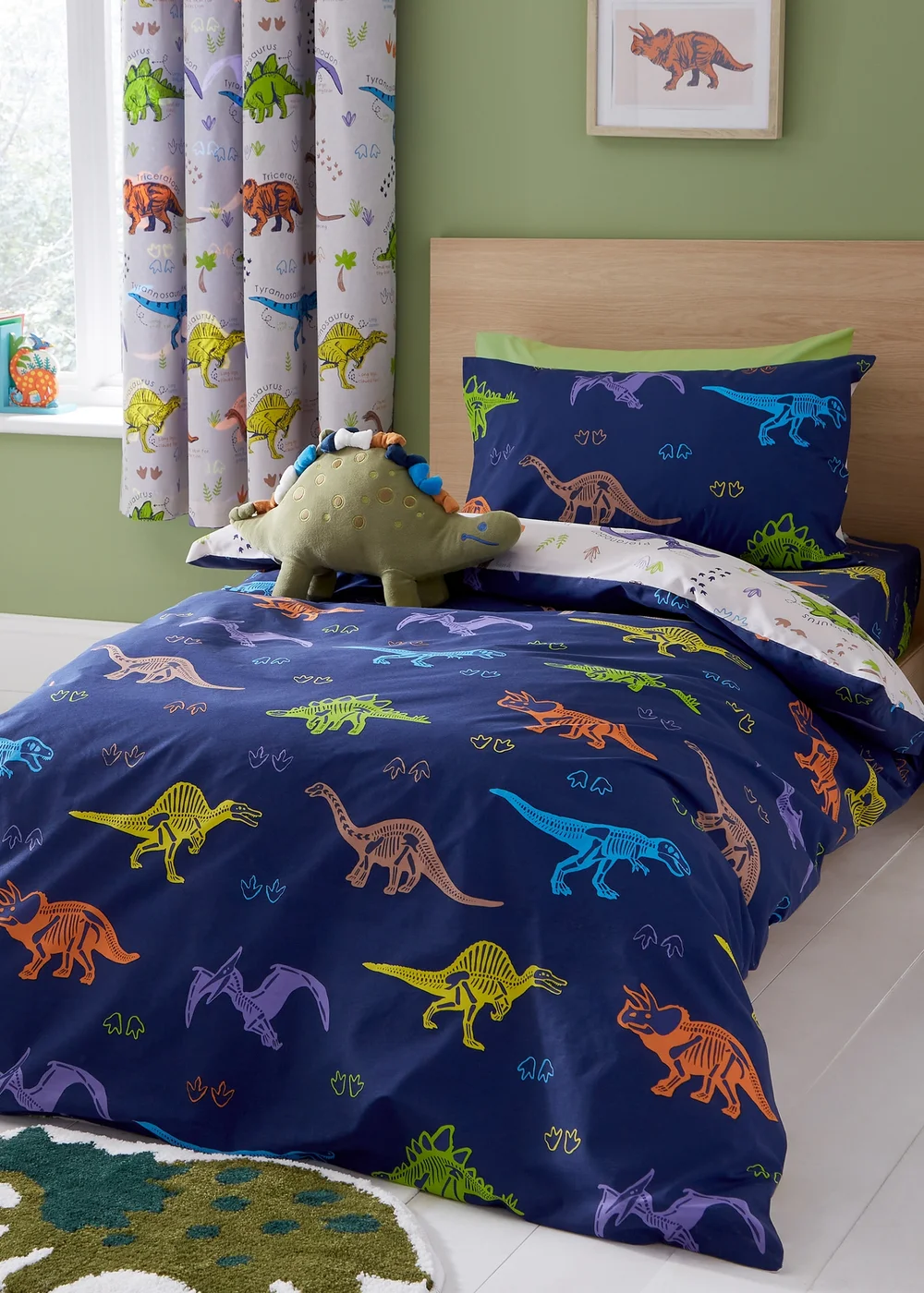 Catherine Lansfield Prehistoric Dinosaurs Reversible Duvet Cover Set - Junior Image 2