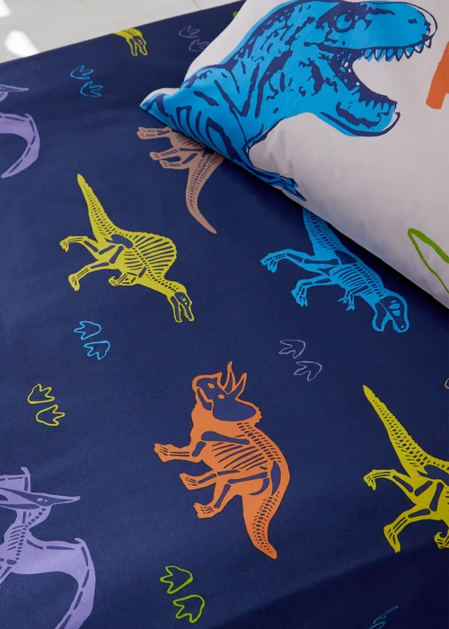 Catherine Lansfield Prehistoric Dinosaurs Fitted Sheet - Junior Image 1