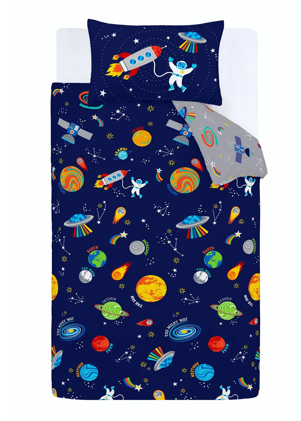 Catherine Lansfield Lost In Space Reversible Duvet Cover Set - Junior Image 5
