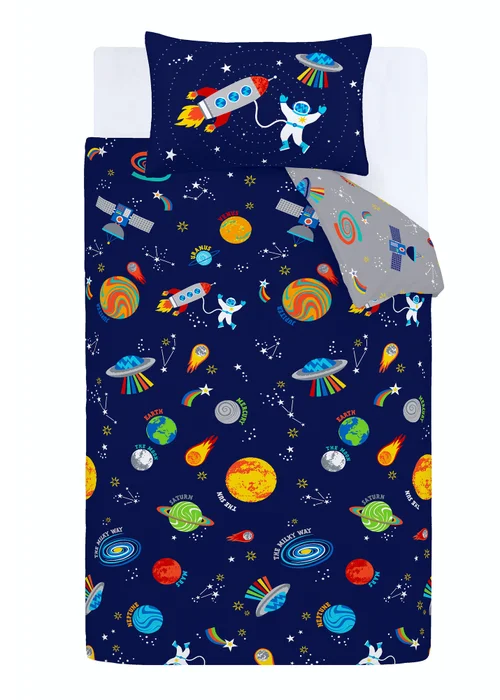 Catherine Lansfield Lost In Space Reversible Duvet Cover Set - Junior Image 5