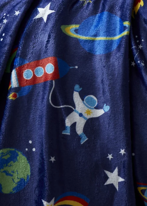 Catherine Lansfield Lost In Space Cosy Fleece Throw (130x170cm) - One Size Image 2