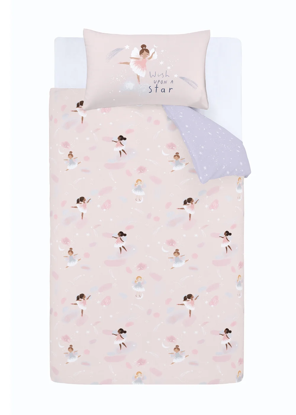Catherine Lansfield Dancing Fairies Reversible Duvet Cover Set - Junior Image 5