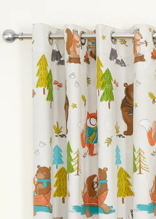Catherine Lansfield Woodland Adventure Fully Reversible Curtains - 66W X 72D (168x183cm) Image 3