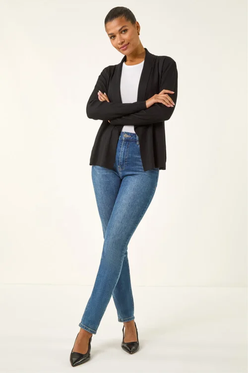 Roman Black Knitted Zip Detail Jacket - 20 Image 2