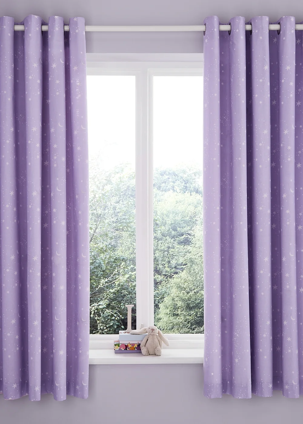 Catherine Lansfield Dancing Fairies Fully Reversible Lined Curtains - 66W X 72D (168x183cm) Image 2