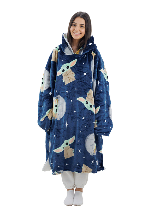 The Mandalorian Grogu Space Toss Hooded Wearable Fleece - Medium Image 1