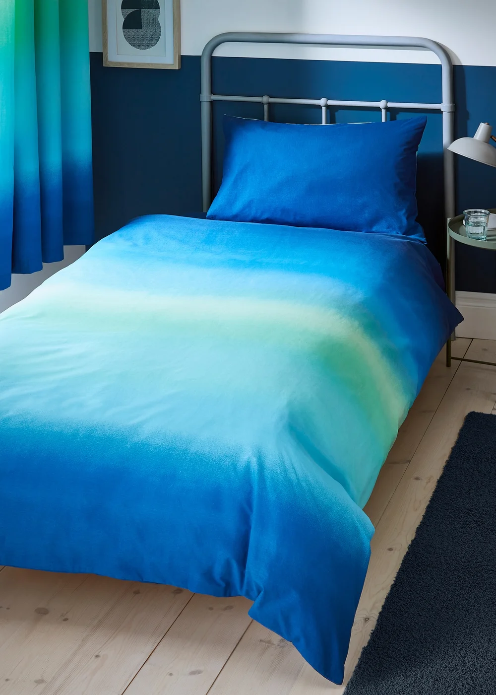 Catherine Lansfield Ombre Stripe Fitted Sheet - Single Image 2