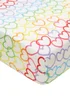 Catherine Lansfield Rainbow Hearts Cosy Fleece Fitted Sheet - Junior Image 2