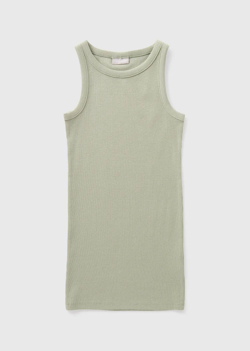 Khaki Ribbed Dress (7-15yrs) - 7 Yrs Image 1