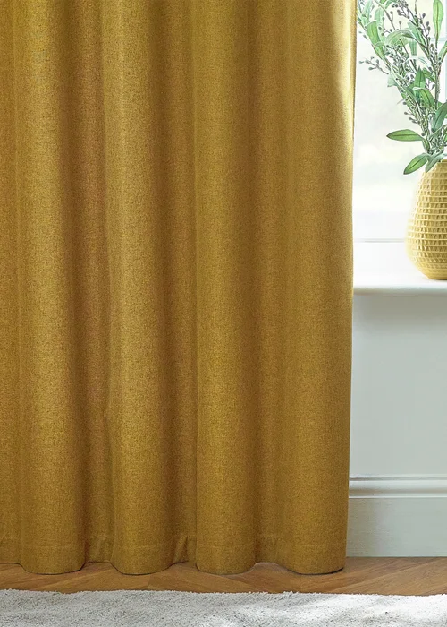 furn. Dawn 100% Blackout Thermal Eyelet Curtains - 46W X 54D (117x137cm) Image 3