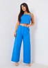 In The Style Blue Tailored Wide Leg Co Ord Trousers - 14 Image 2