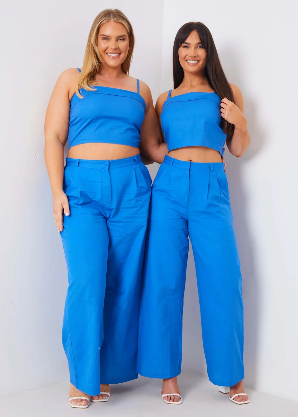 In The Style Blue Tailored Wide Leg Co Ord Trousers - 14 Image 1