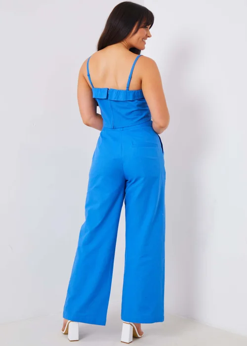 In The Style Blue Tailored Wide Leg Co Ord Trousers - 14 Image 4