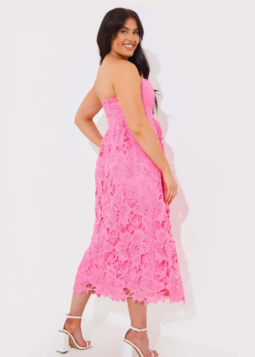 In The Style Pink Bandeau Midaxi Dress - Size 8 Image 3